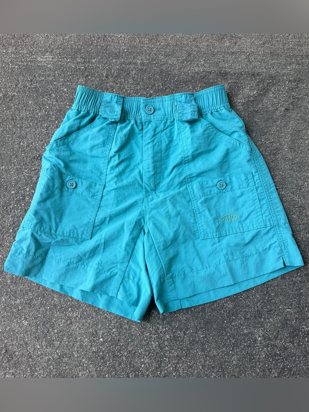 AFTCO 6” Original Fishing Utility Shorts Youth Boys’ Size 26 Outdoor Performance